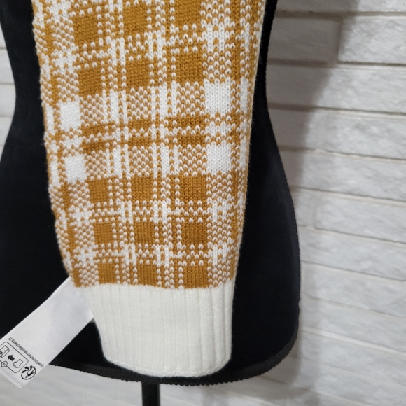 Timberland scarf wheat plaid check fall winter unisex 10" x 68 " EUC - Picture 8 of 12